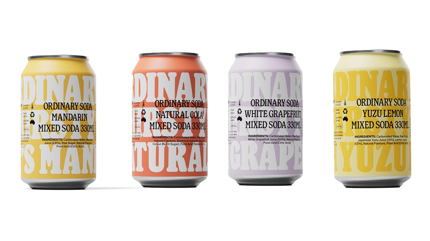 Ordinary Soda Mandarin Soda 330ML, 12x12Ctn