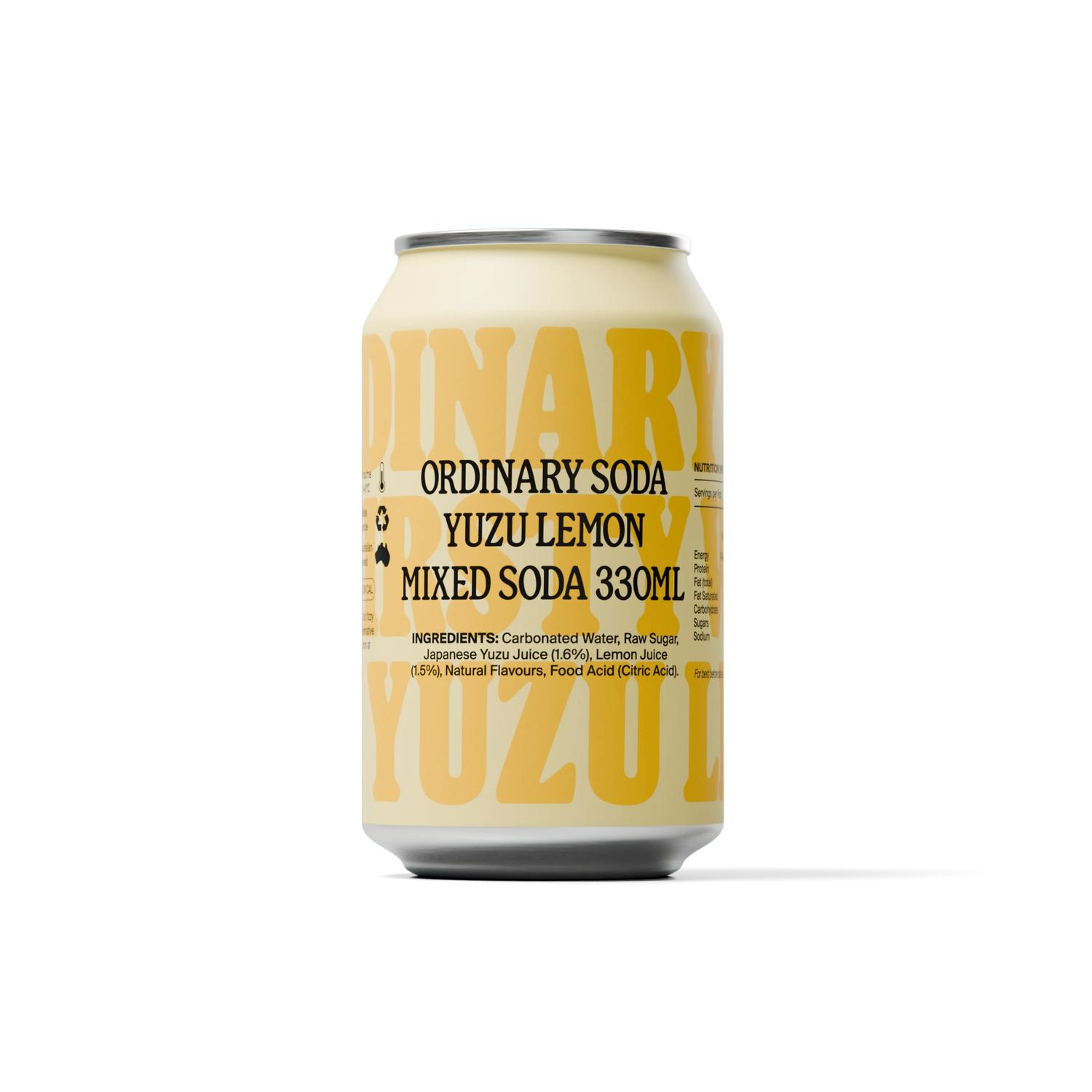 Ordinary Soda Yuzu Lemon 330ML, 12x12Ctn