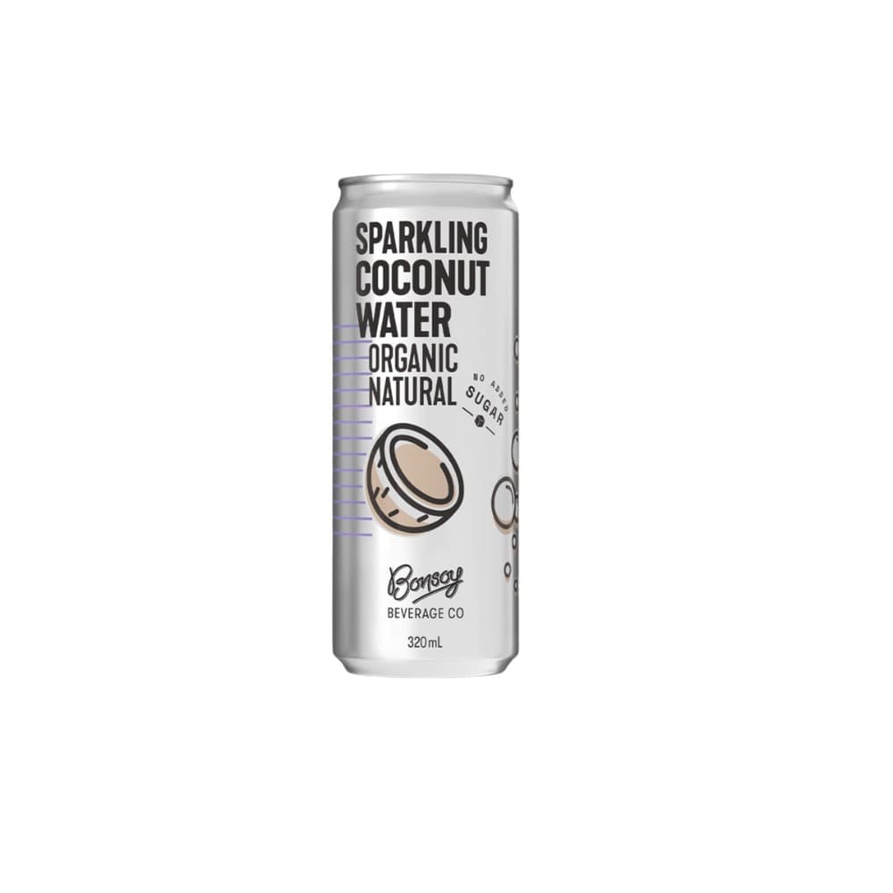 Bonsoy Sparkling Coconut Water Organic 320ML,12Ctn