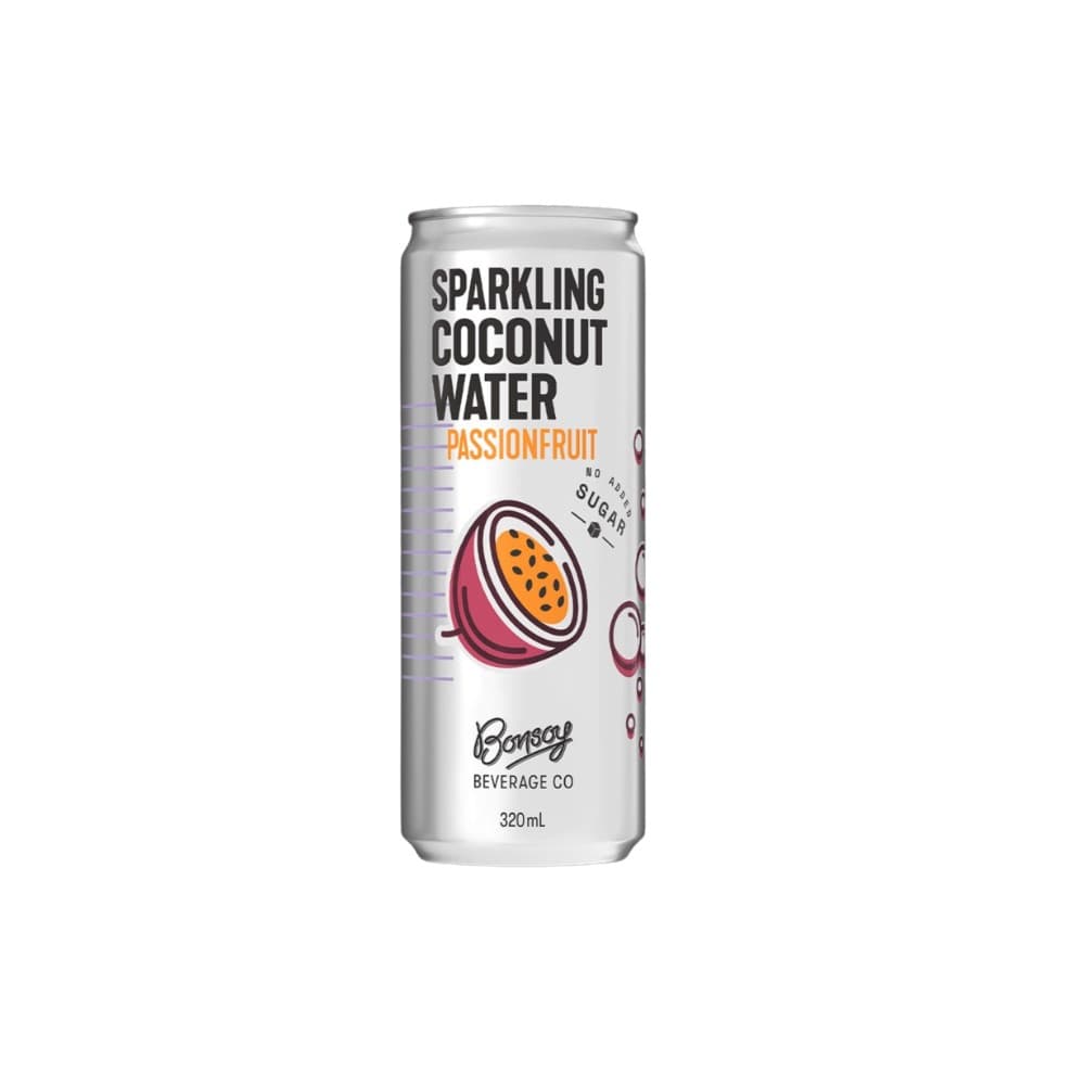 Bonsoy Passion Sparkling Coco Water 320ML,12Ctn