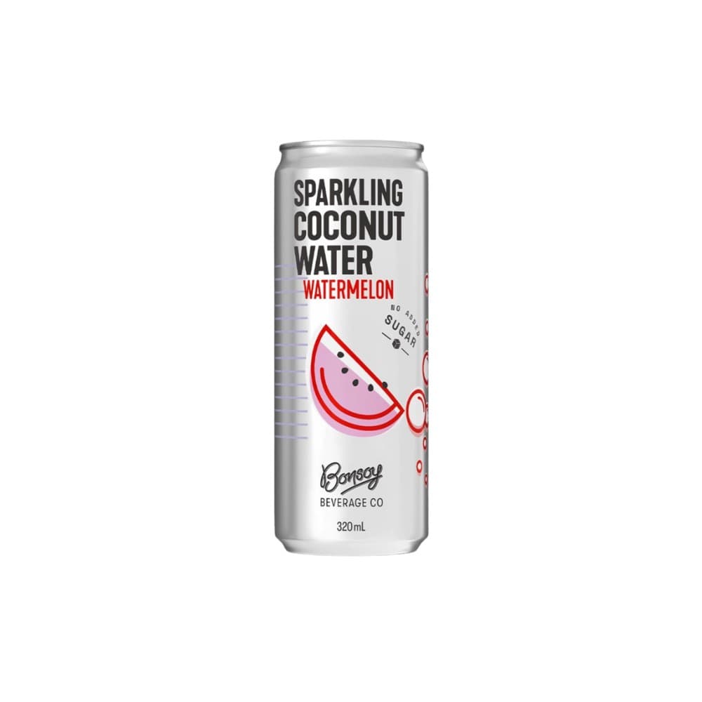 Bonsoy Watermelon Sparkling Coco Water 320ML,12Ctn