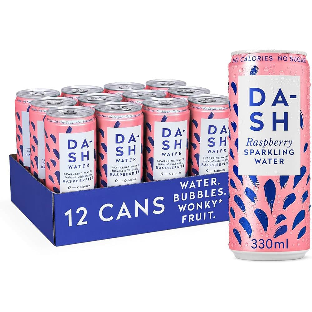 Dash Raspberry Sparkling Water 300ml, 12 Carton
