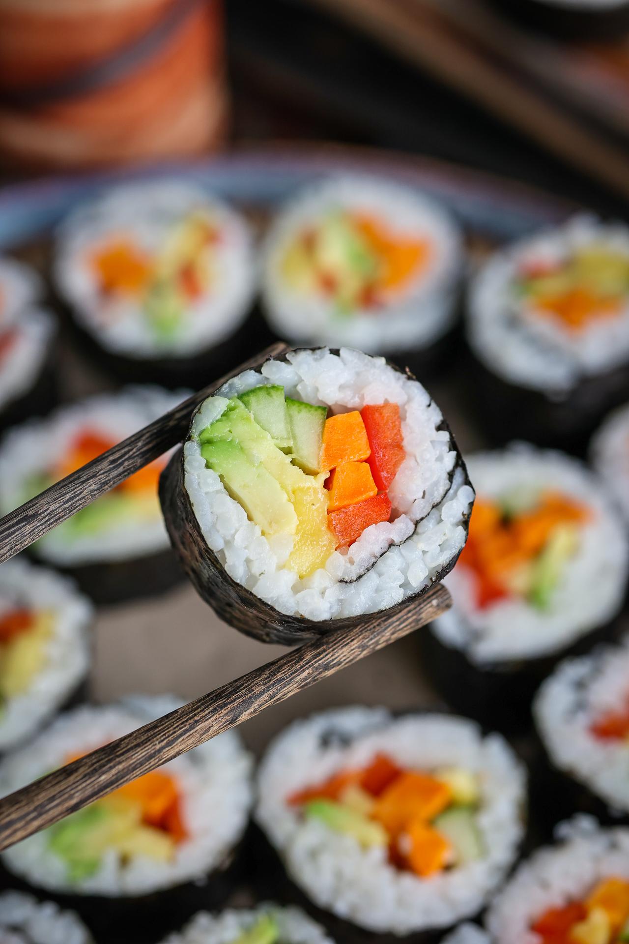 Sushi, Rice Paper Rolls, Pickled Ginger