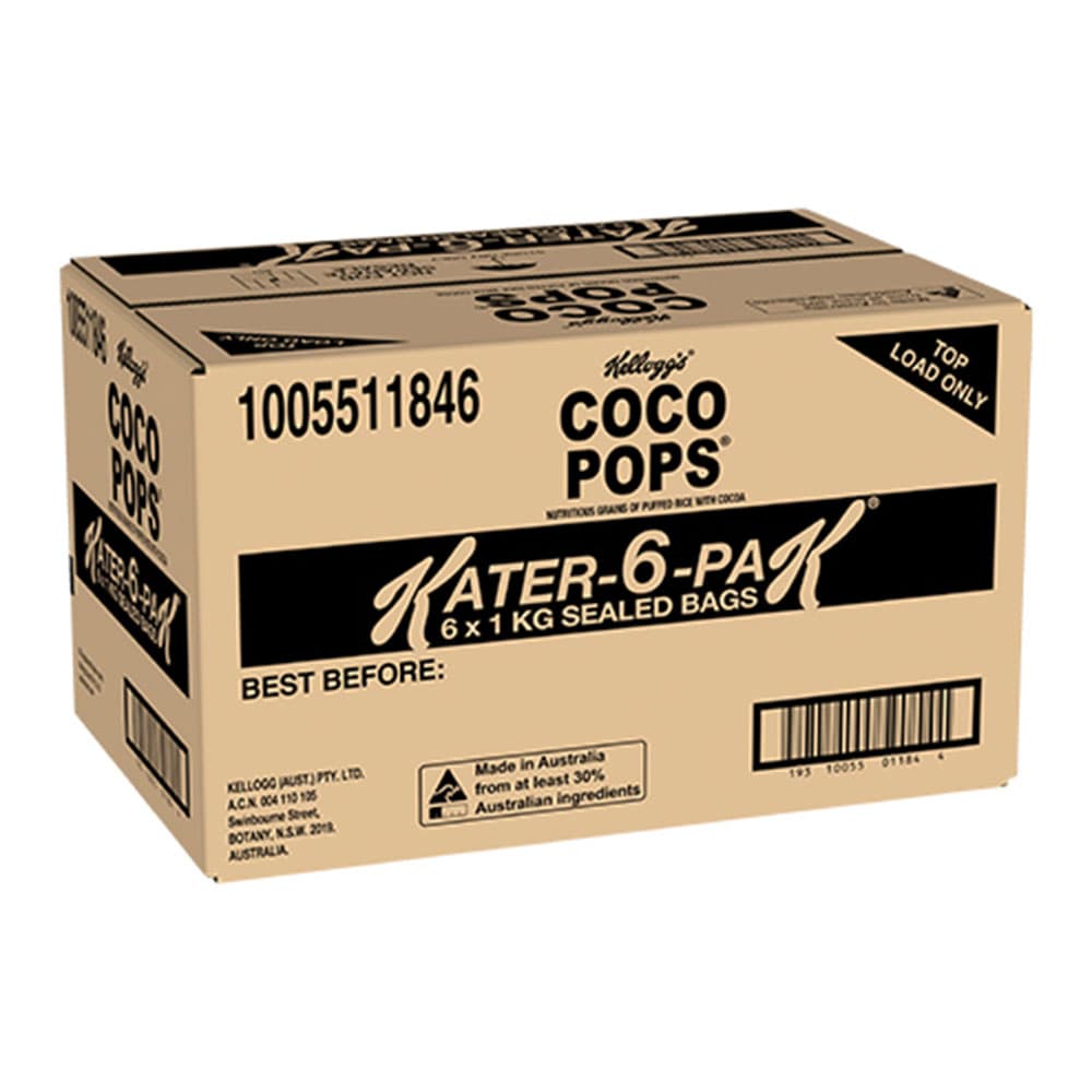 Kelloggs Coco Pops 1kg, 6 Carton