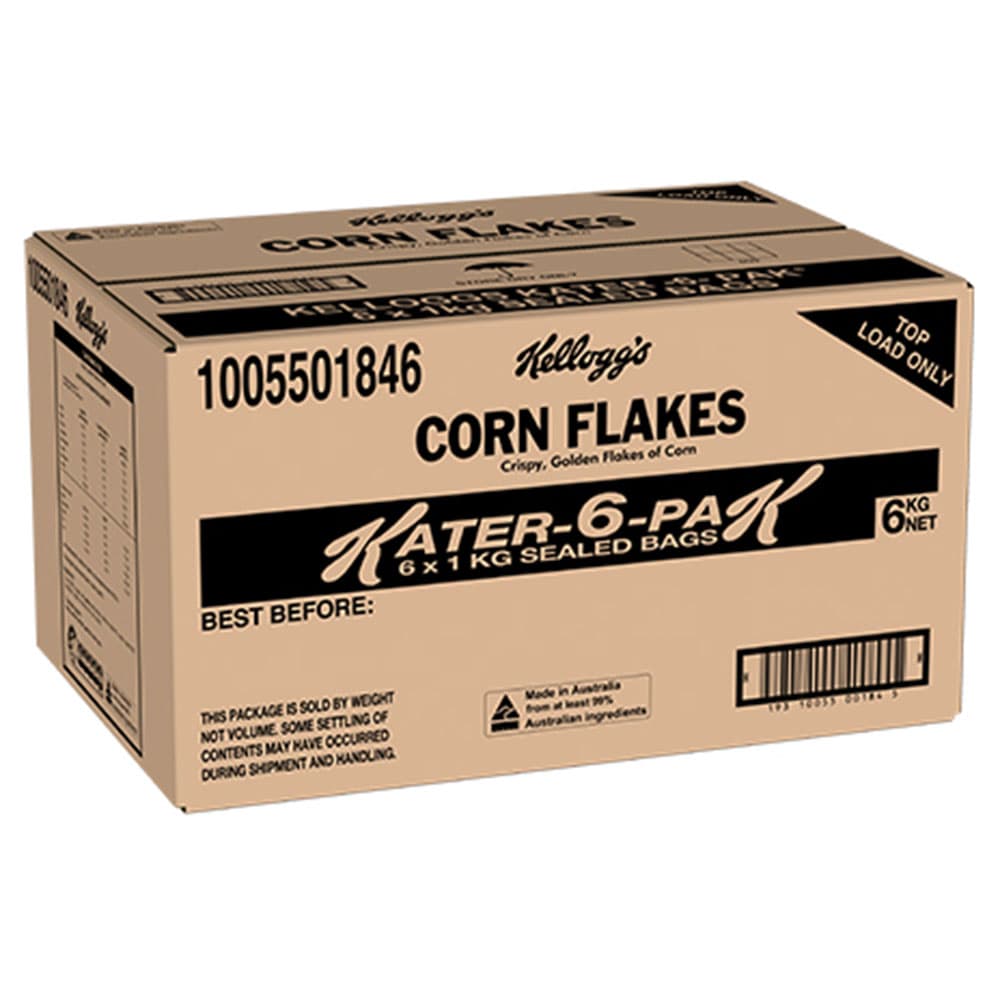 Kelloggs Corn Flakes 1kg, 6 Carton