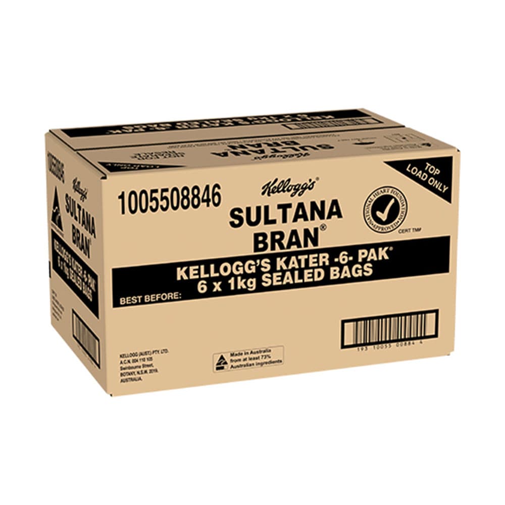 Kelloggs Sultana Bran 1kg, 6 Carton
