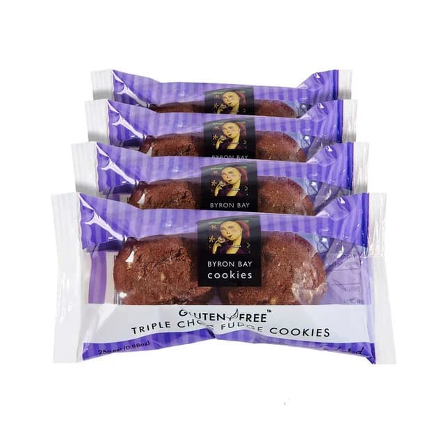 Byron Bay GF Triple Choc Fudge Twin Pk 25g 100pk