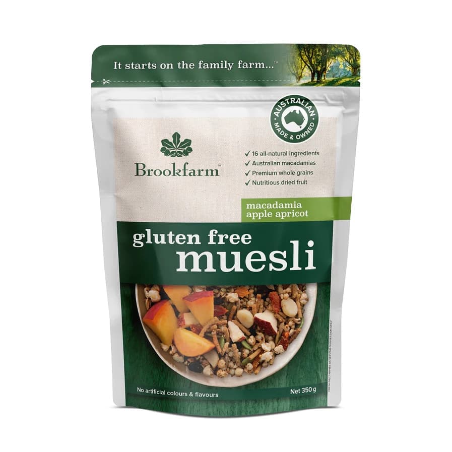 Brookfarm GF Muesli Macadamia,Apple & Apricot 950G