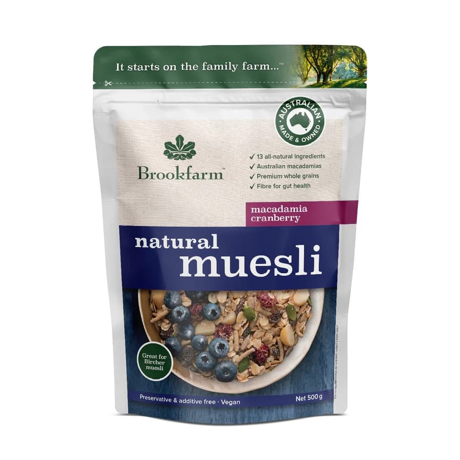 Brookfarm Muesli Macadamia Cranberry 1.25KG