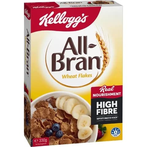 Kelloggs All Bran Wheat Flakes 330G