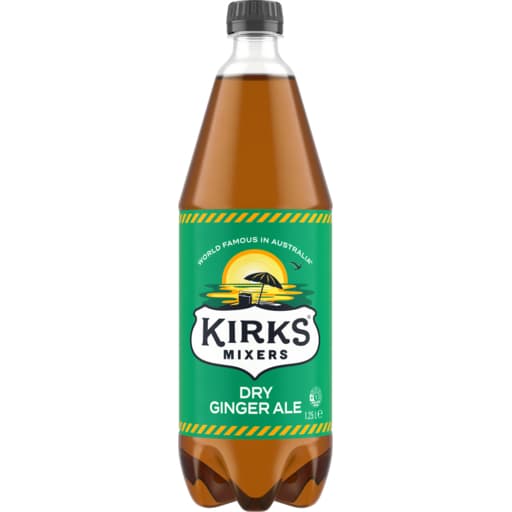 Kirks Dry Ginger Ale 1.25L, 12Ctn