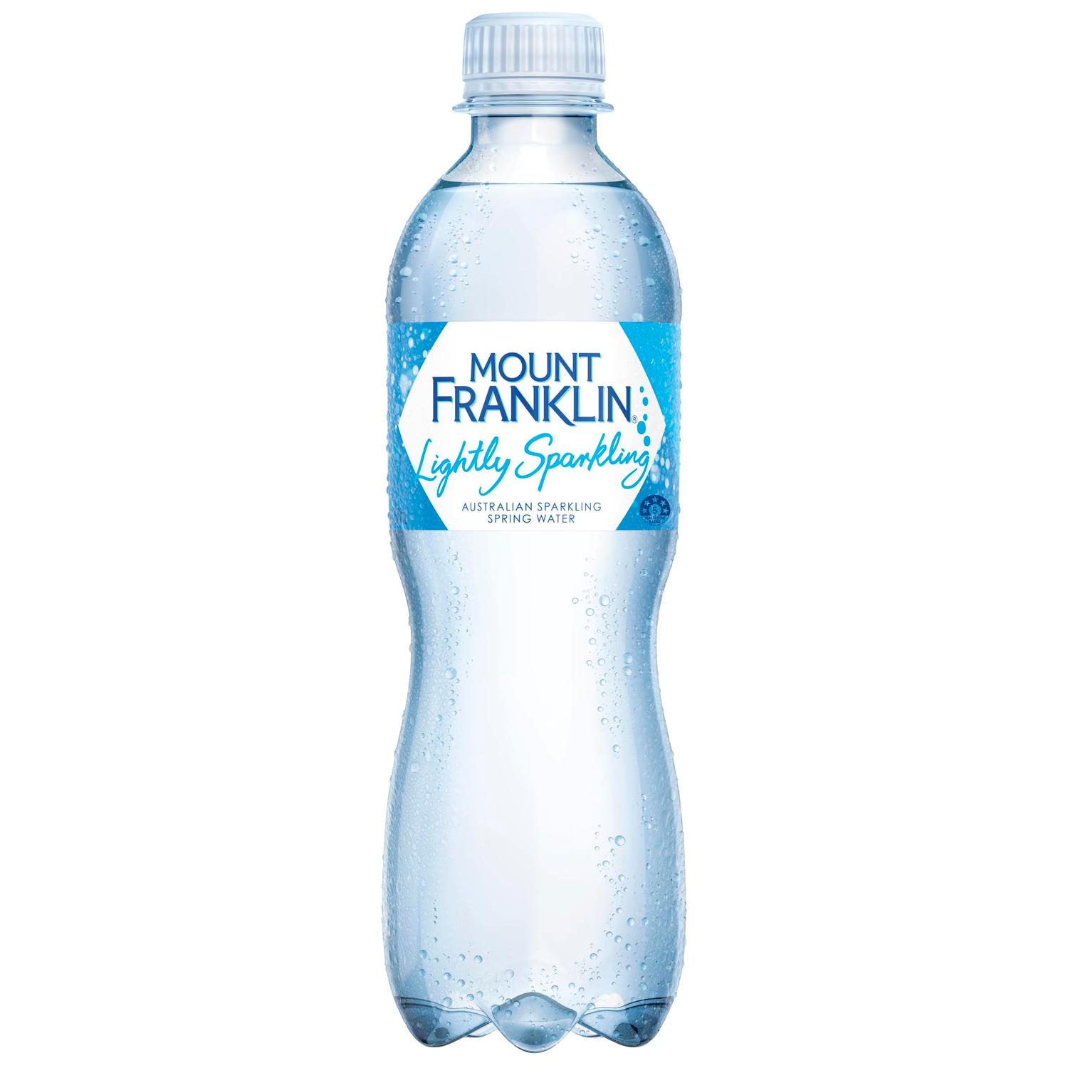 Mount Franklin Lightly Sparkling Spring 450ml 24Ct