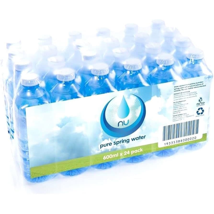 NU Pure Spring Water 600ml, 24Ctn