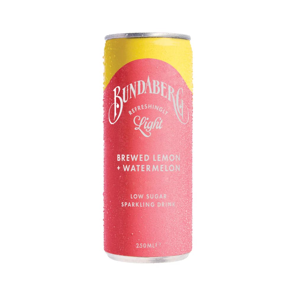Bundaberg Lt Lemon + Watermelon Soda 250ML,24Ctn