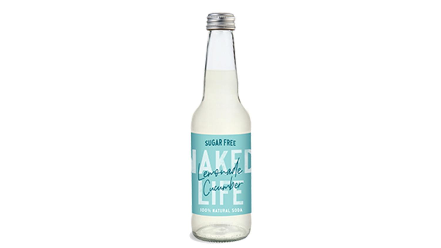 Naked Life SF Lemonade w Cucumber Soda 330ml,12 Pk