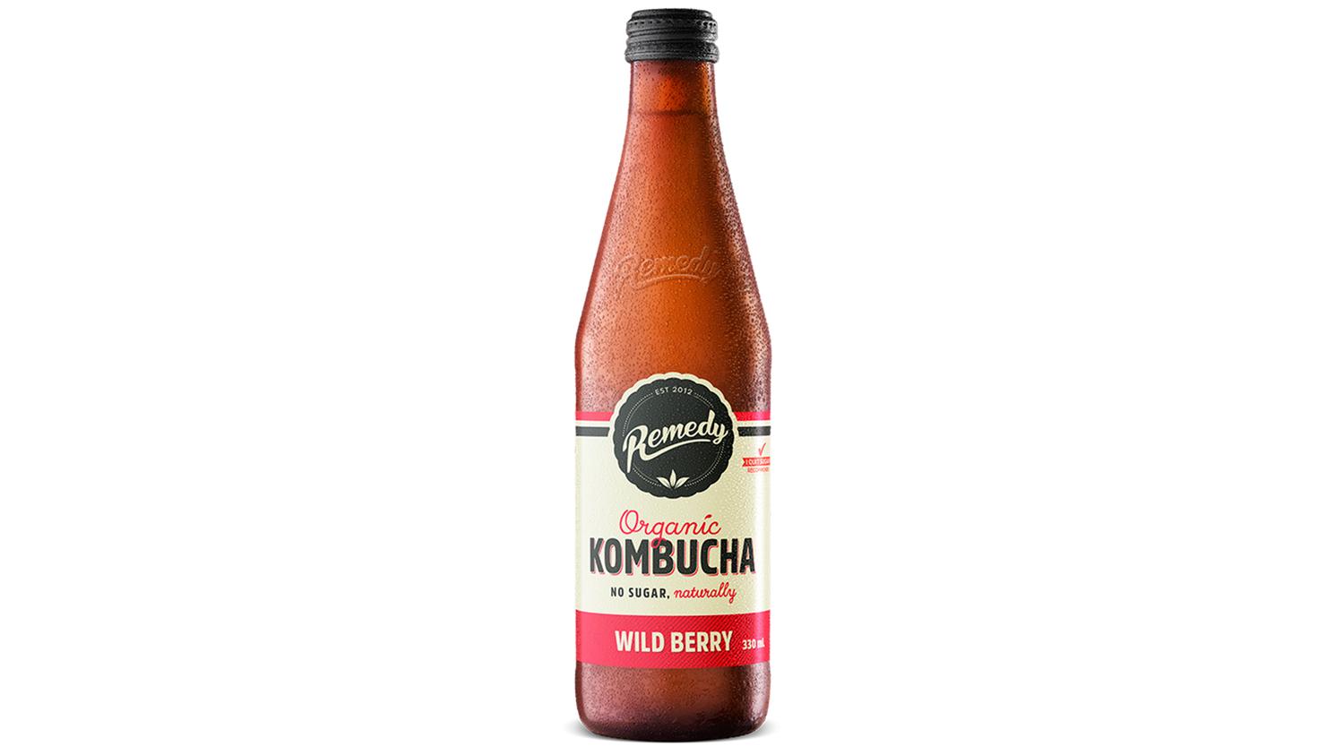 S5285Remedy Kombucha Wild Berry 330ml, 12CTN