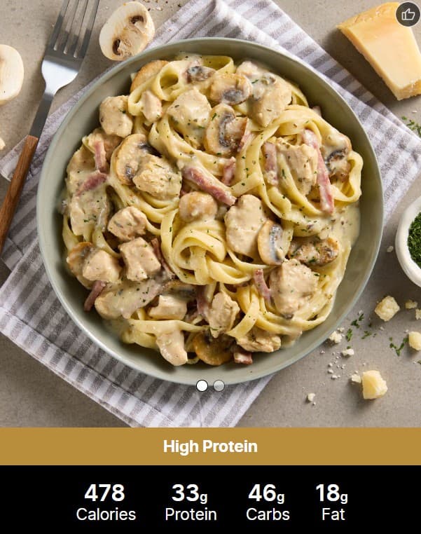 S4009MYMC Chicken Carbonara Beef Rashers, 330g