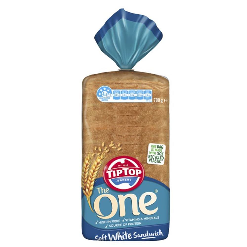 Tip Top The One White Sandwich Slice Bread Loaf