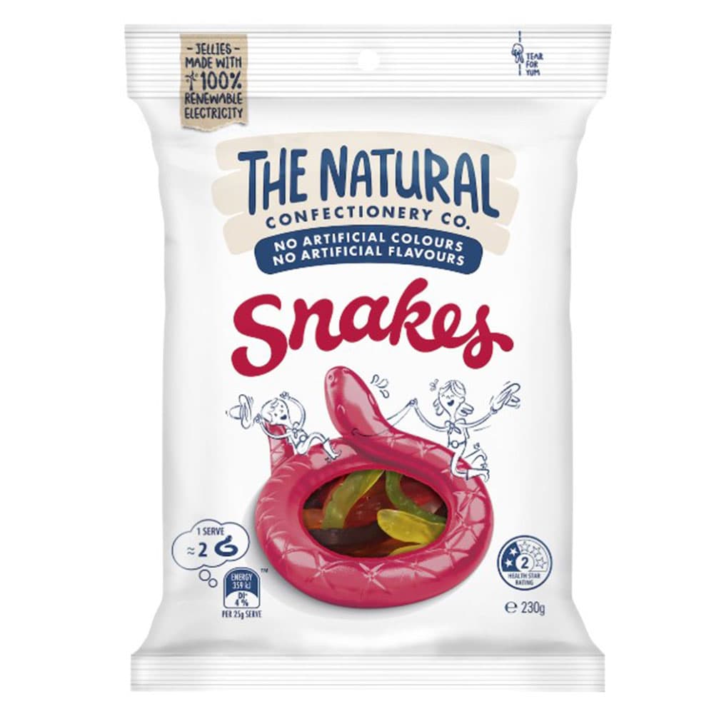 The Natural Confectionery Co. Snake Lollies 230g