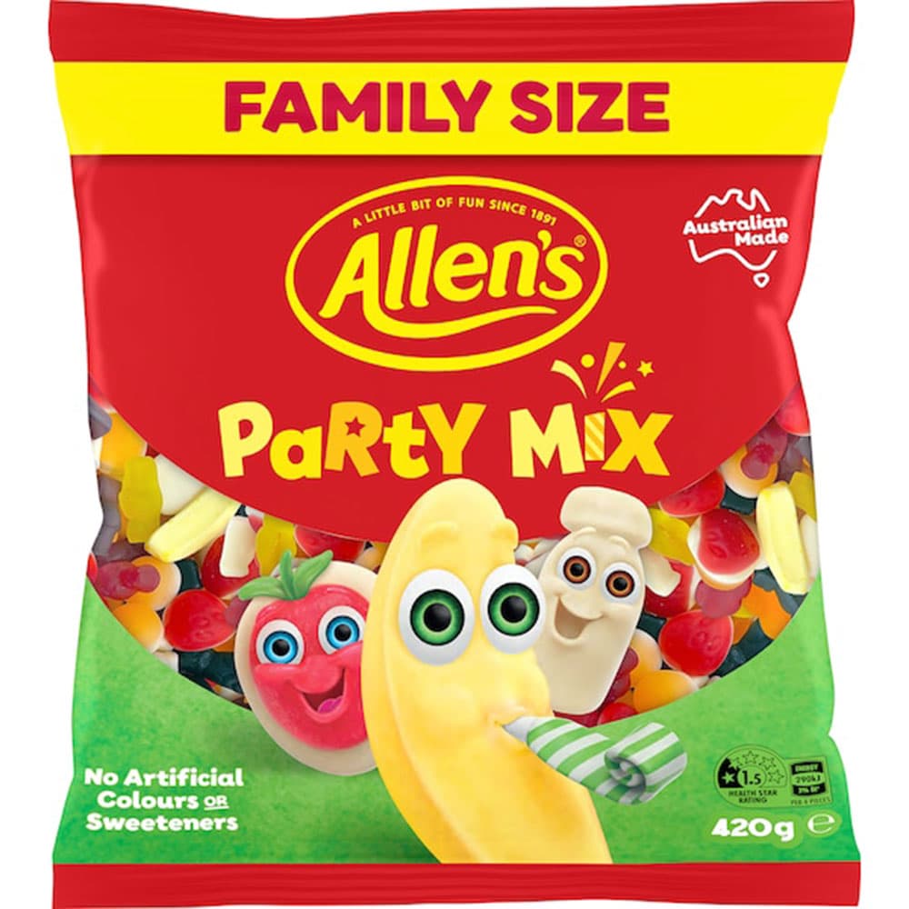 Allen's Party Mix Lollies Family Size Bag (420g)