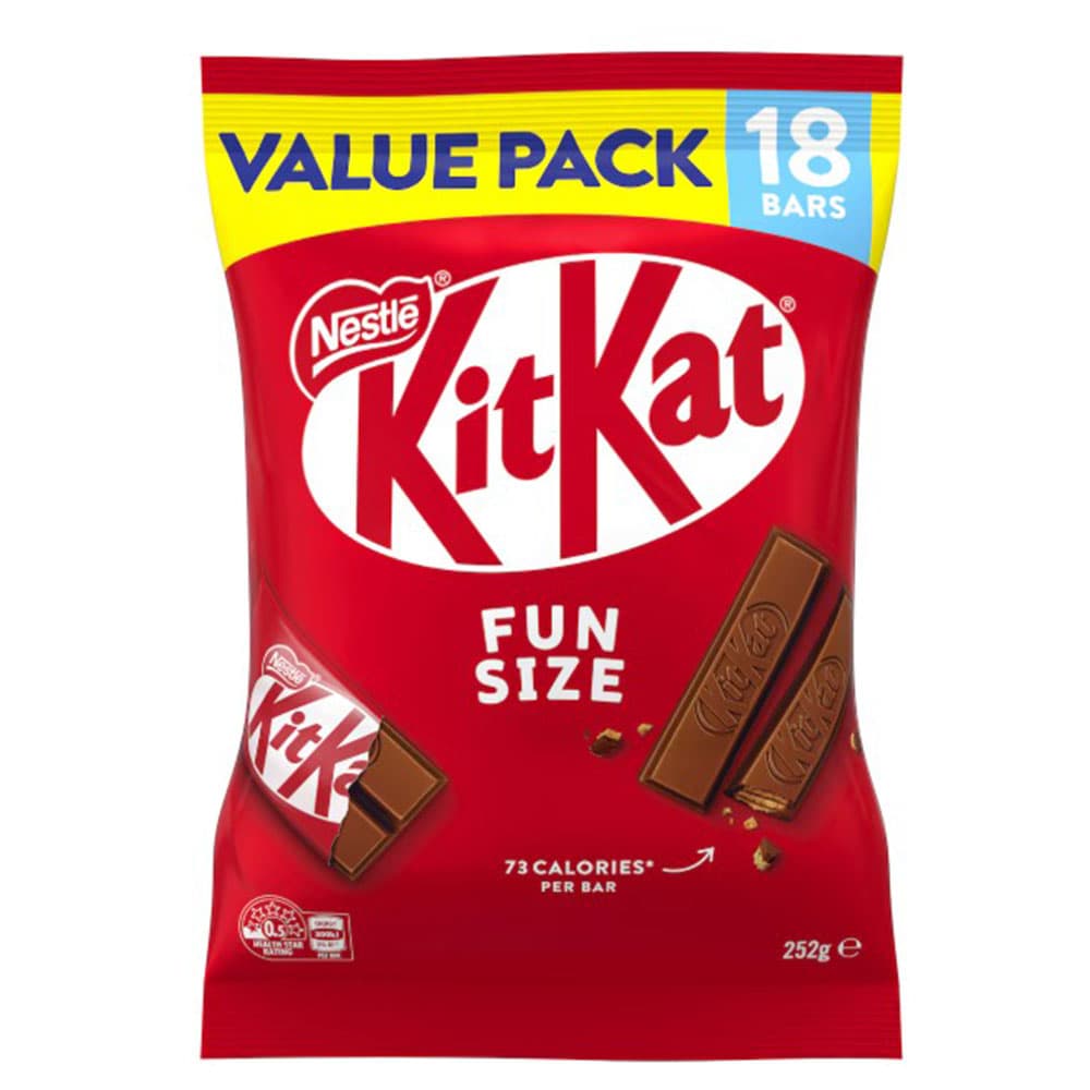 KitKat Milk Chocolate 18 Mini Bars Share Pack 252g