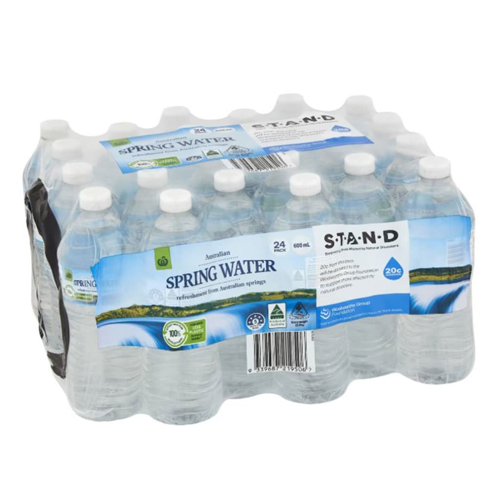 Woolworths Spring Water Bottles (600ml x24 Pack)