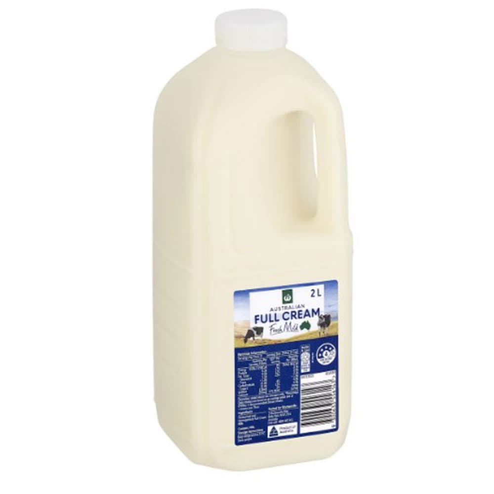 Woolworths Full Cream Milk 2L