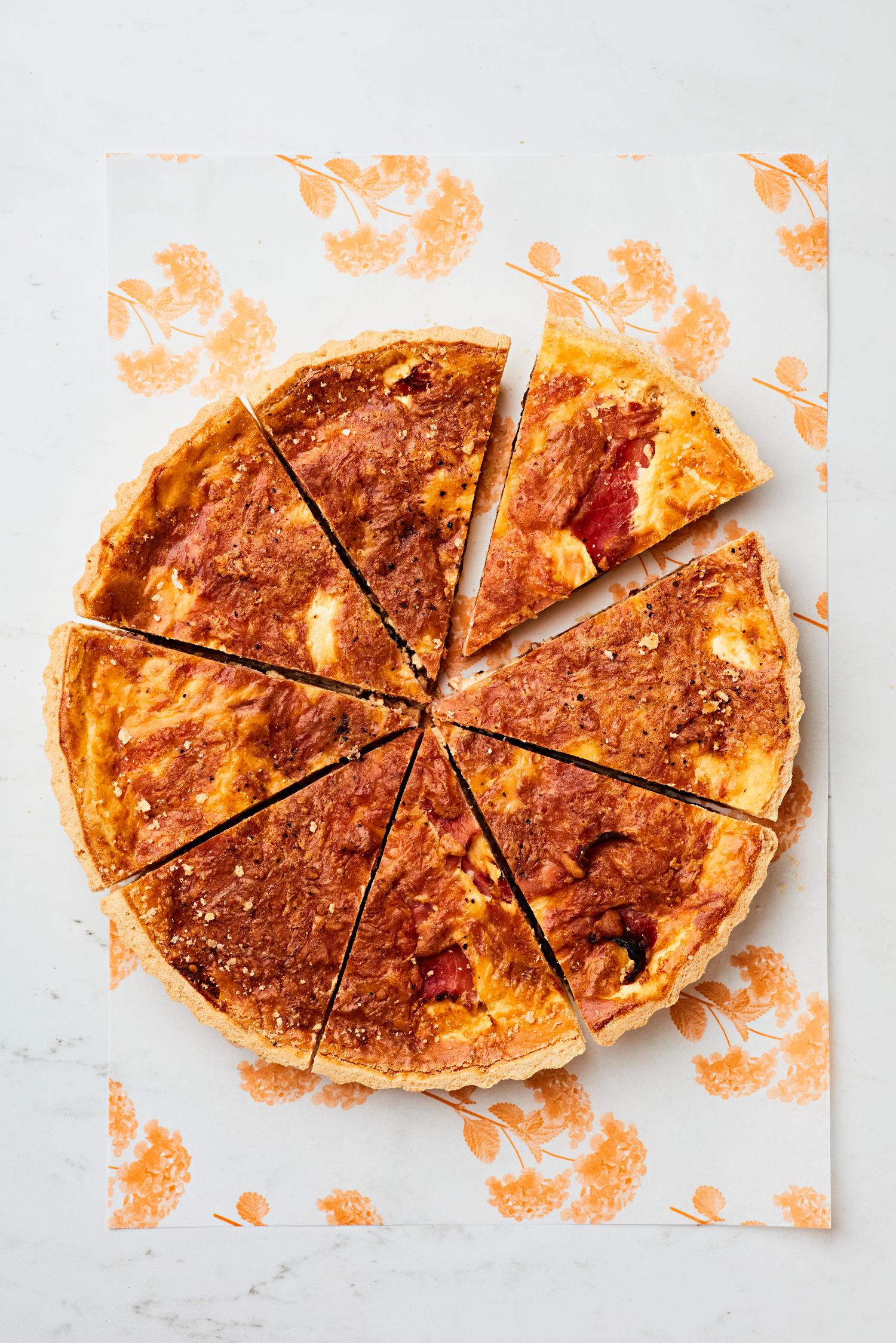 Deep Filled Caramelised Onion, Ham & Cheddar Tart