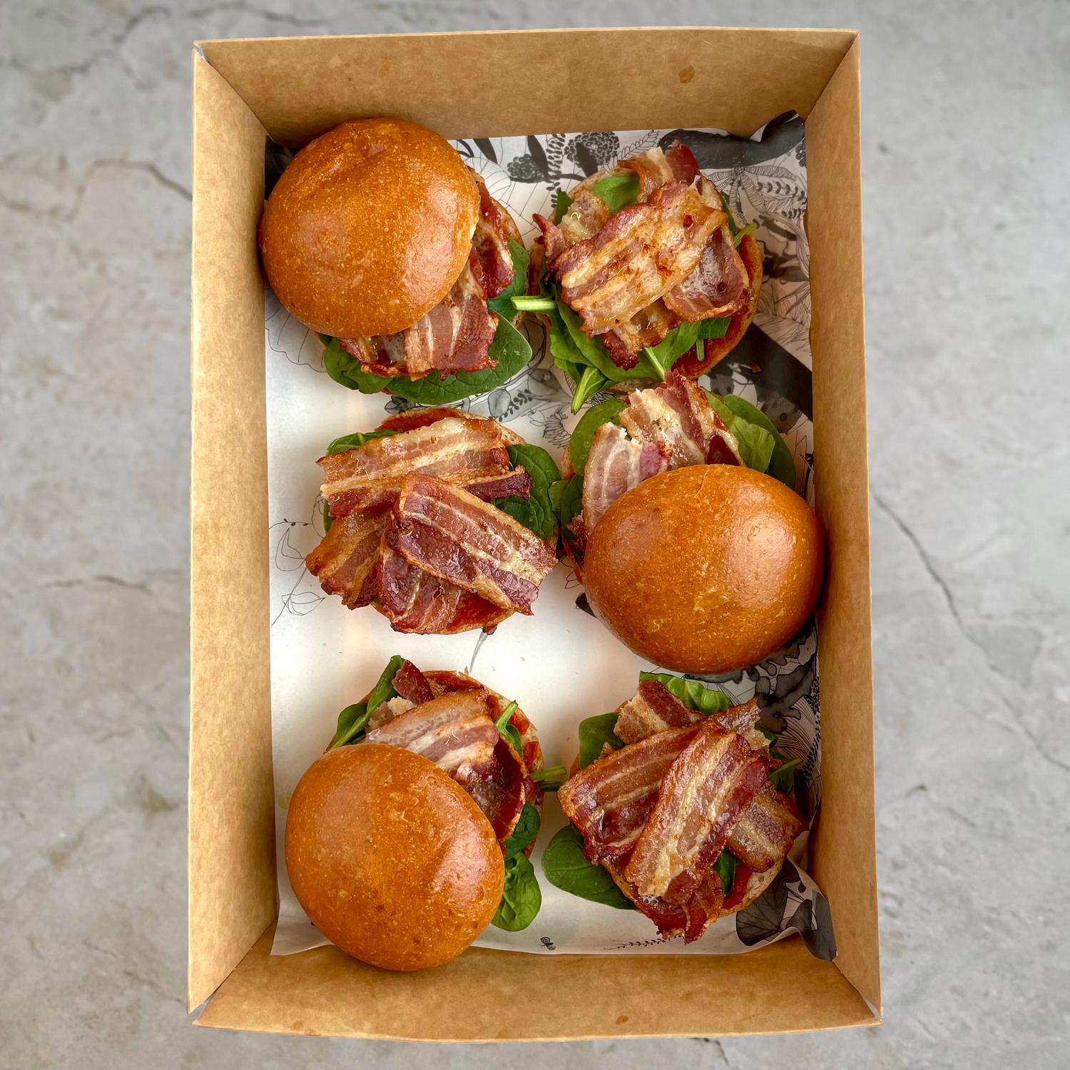6 Bacon Baps