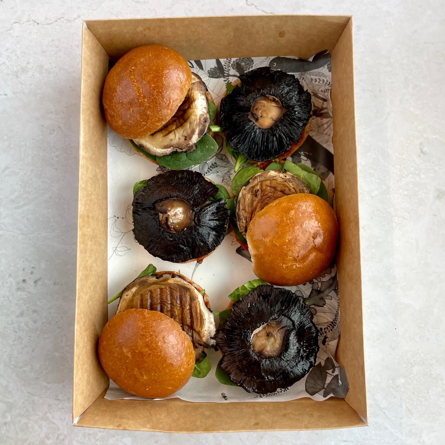 6 Roasted Mushroom Baps