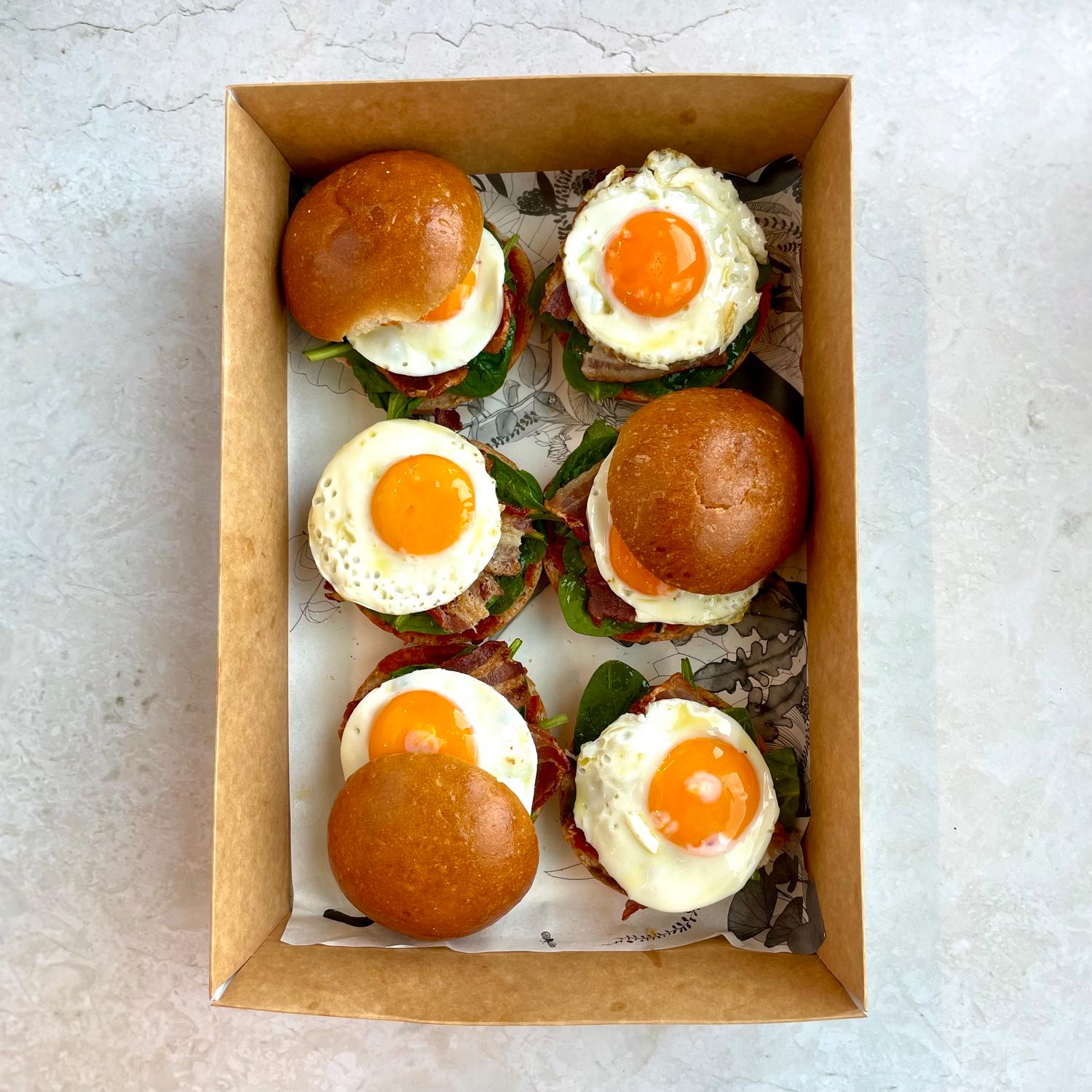 6 Bacon & Egg Baps