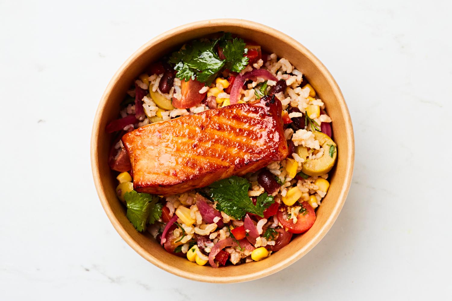 Baked Salmon & Salad (choice of salad)