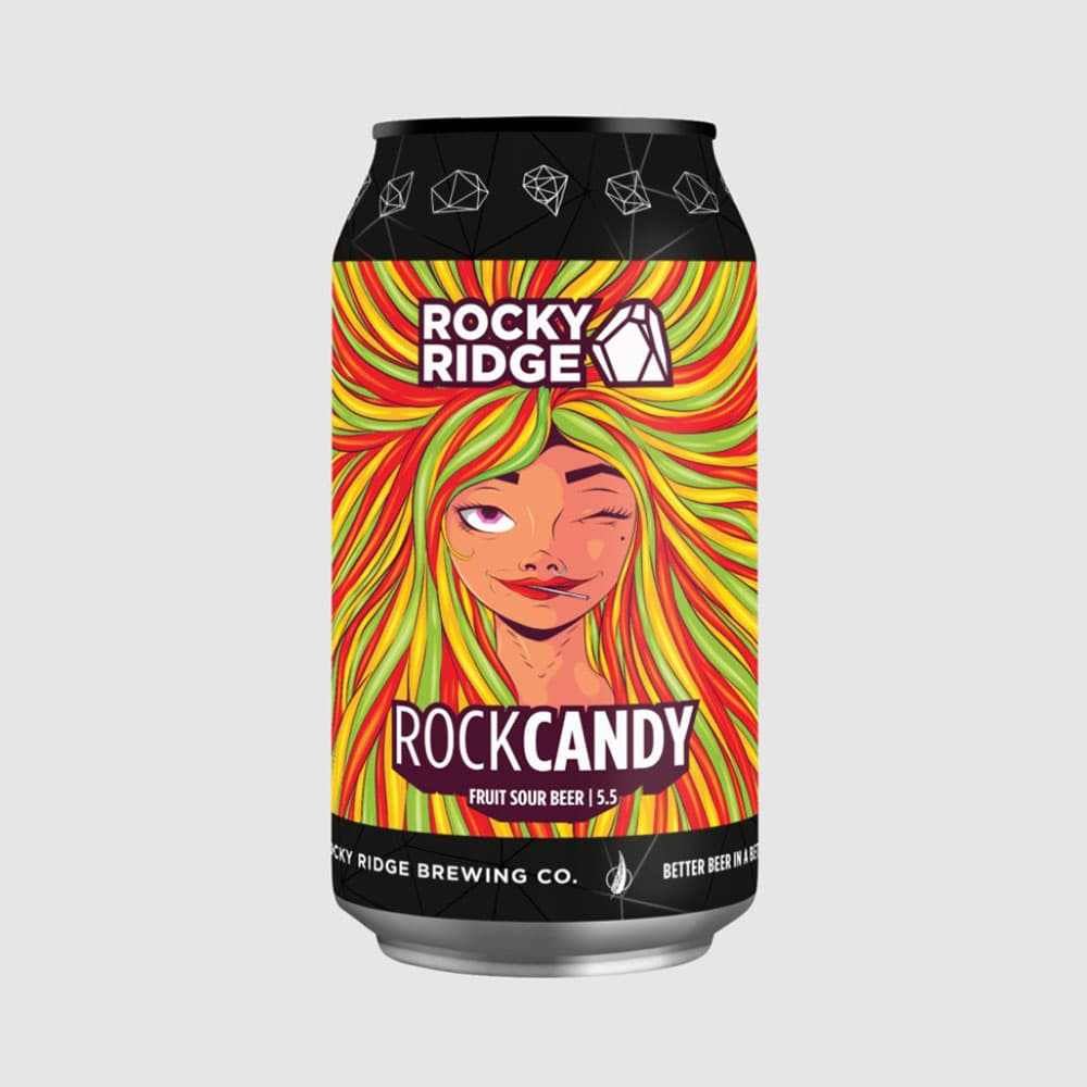 Rocky Ridge Rock Candy Sour 5.5% 375ml Can,16 Pack