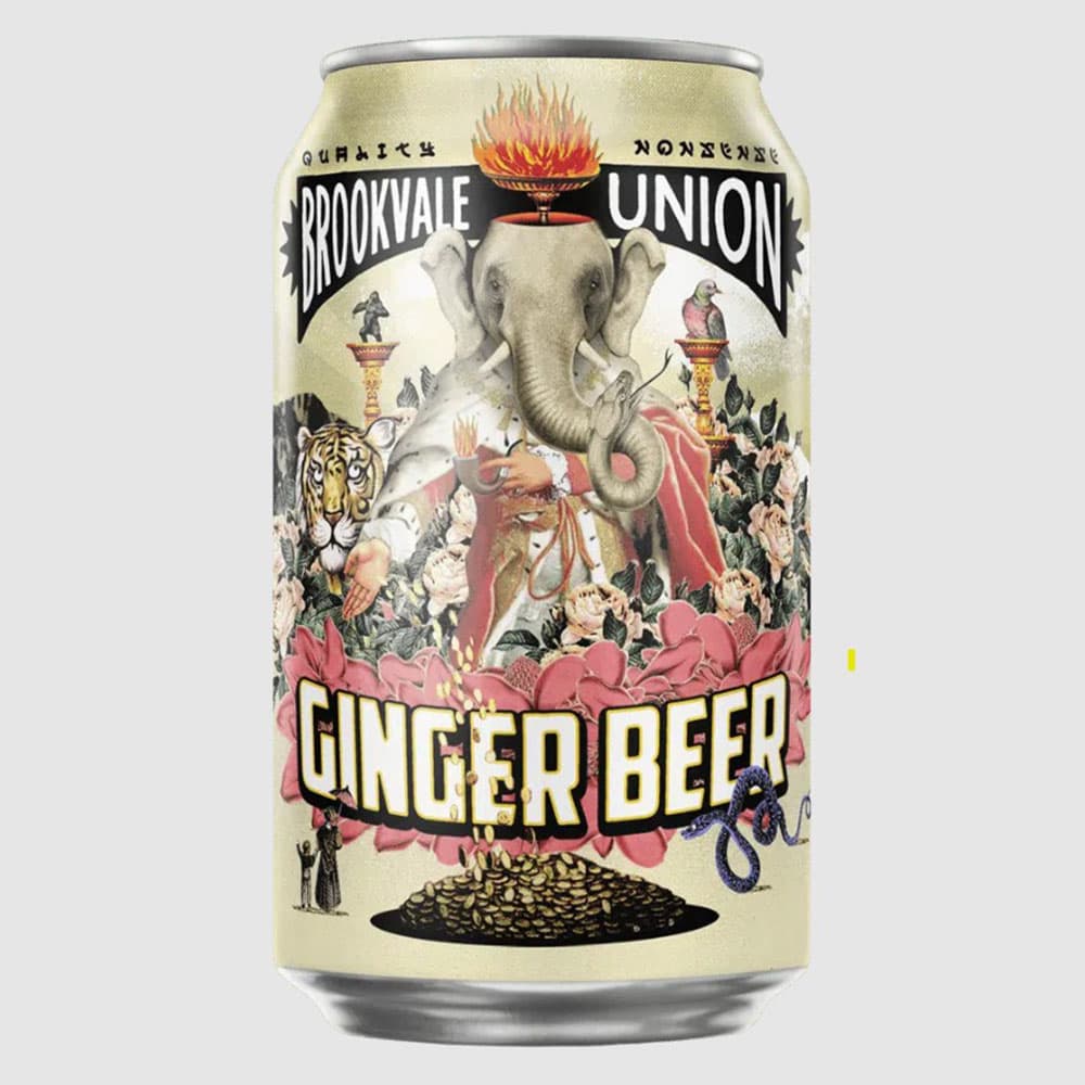 Brookvale Union Ginger Beer 330ml Can, 24 Pack
