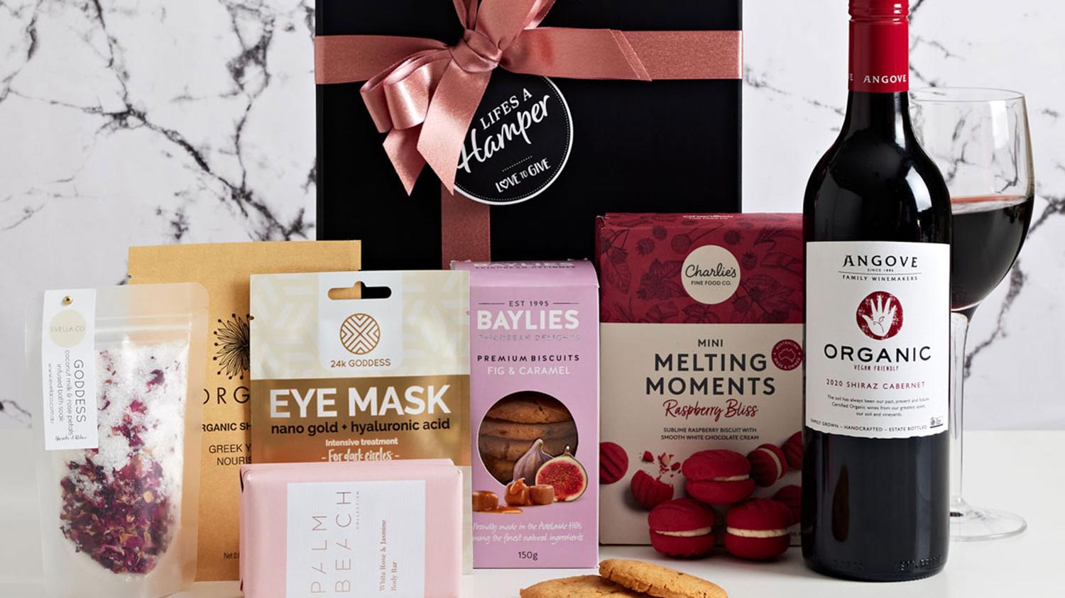 Relaxation Hamper with Organic Red Wine