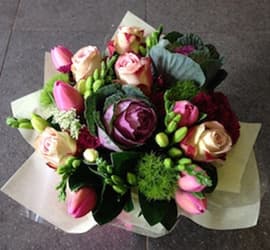 69608 Roses And Lilies Flower Arrangement