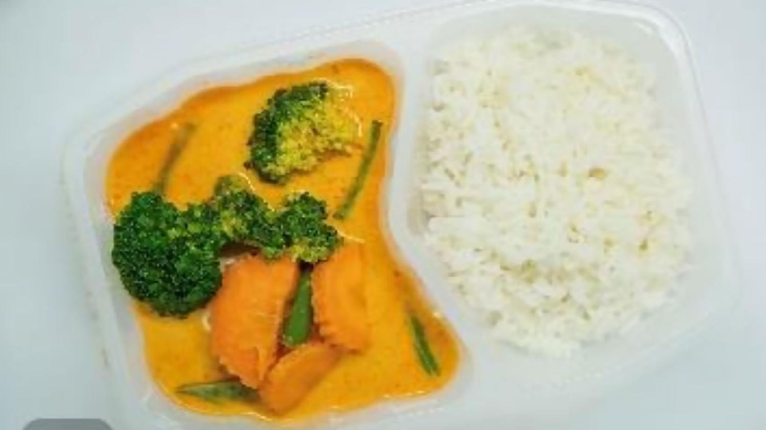 Rice with Thai Red Curry Vegetables