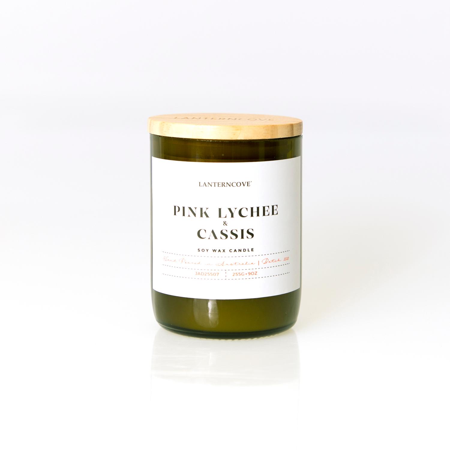 Lanterncove (Jade) Candle: Pink Lychee & Cassis