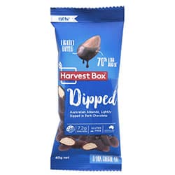 S1821Dark Choc Dipped Choc Almonds 40g 10pk