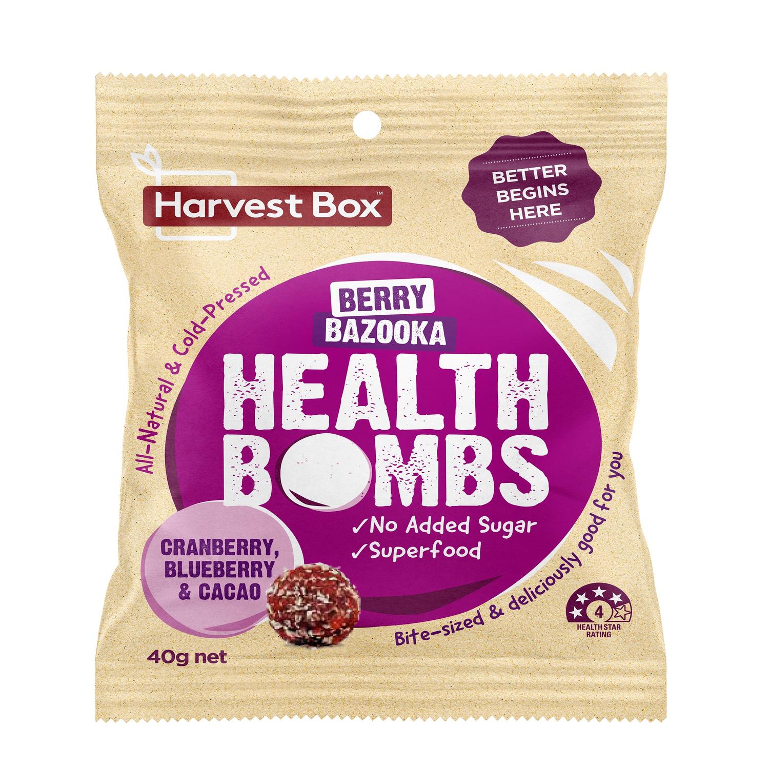 Health Bomb Berry Bazooka Grab 'n' Go Snack Packs