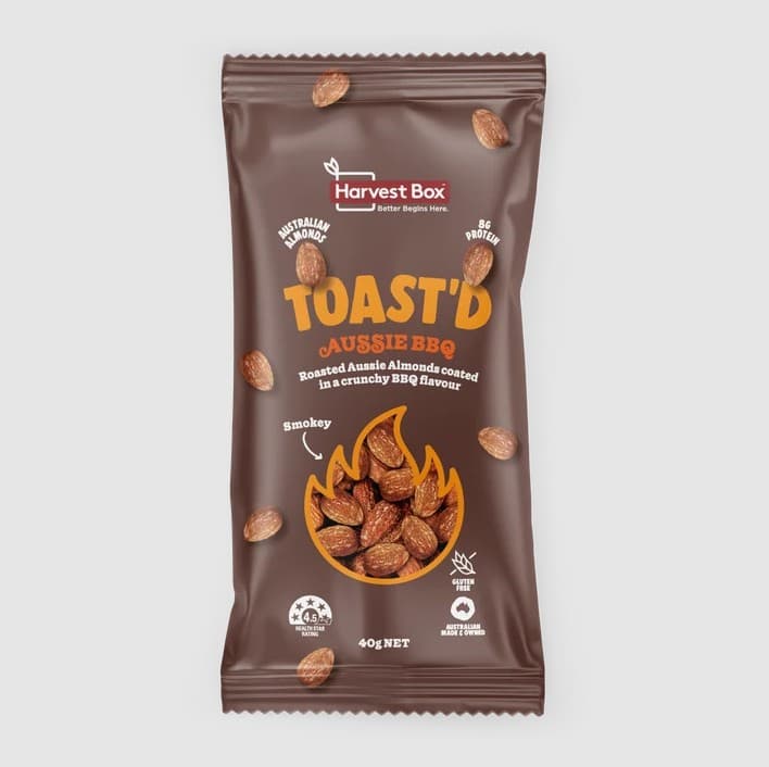 Toast'd Aussie BBQ Almonds 40g 10pk
