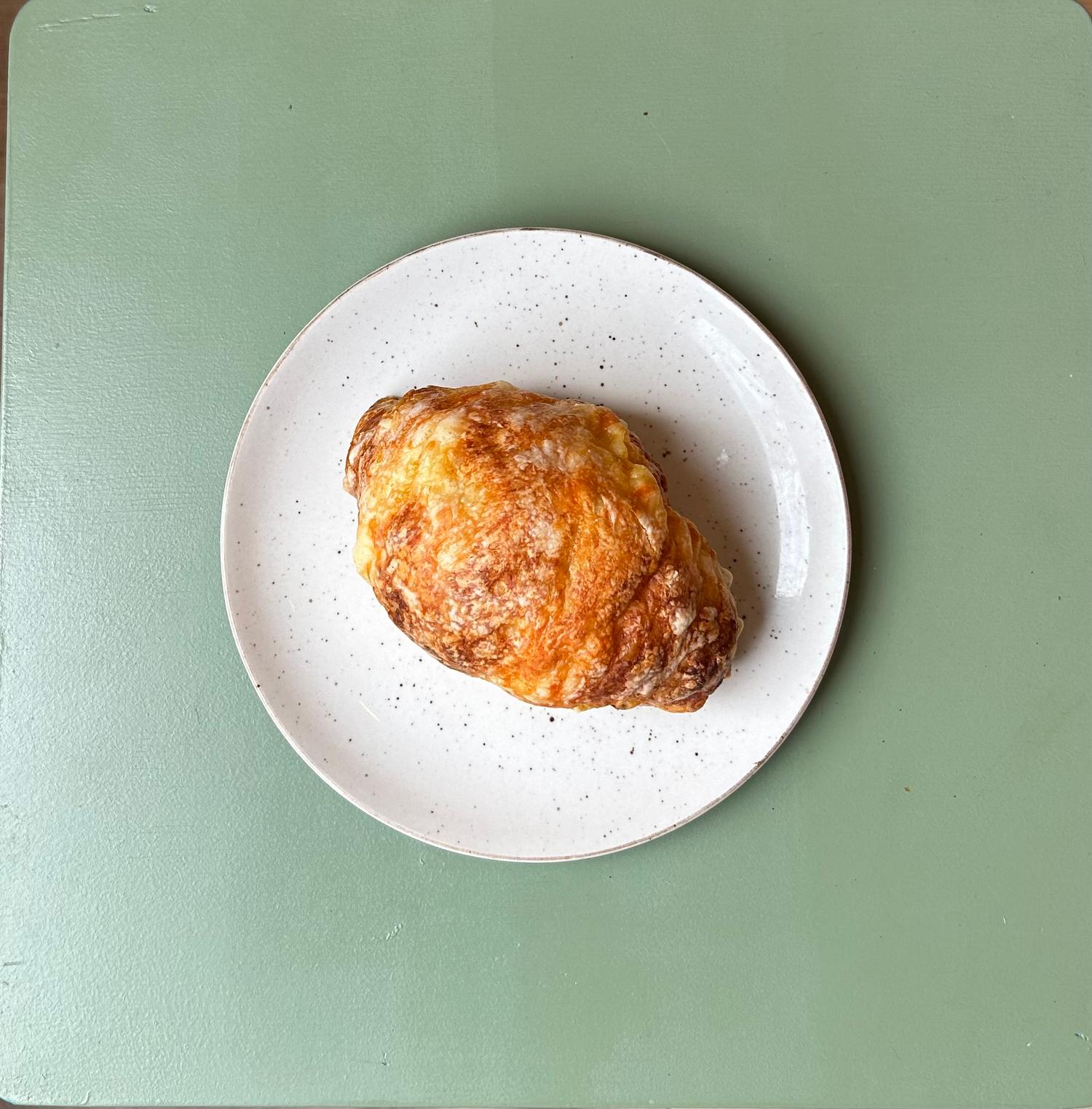 Croissant mustard cheese