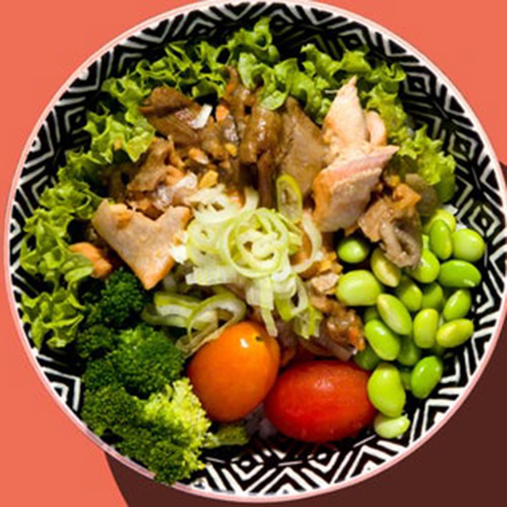 Garlic Shoyu Salmon Don