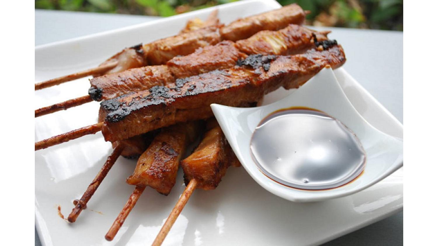 Chicken Kebabs with Sesame Mayo Dip