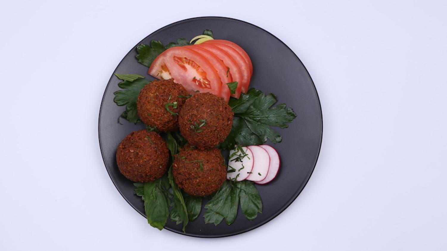 Falafel Ball with Tahini & Pickles