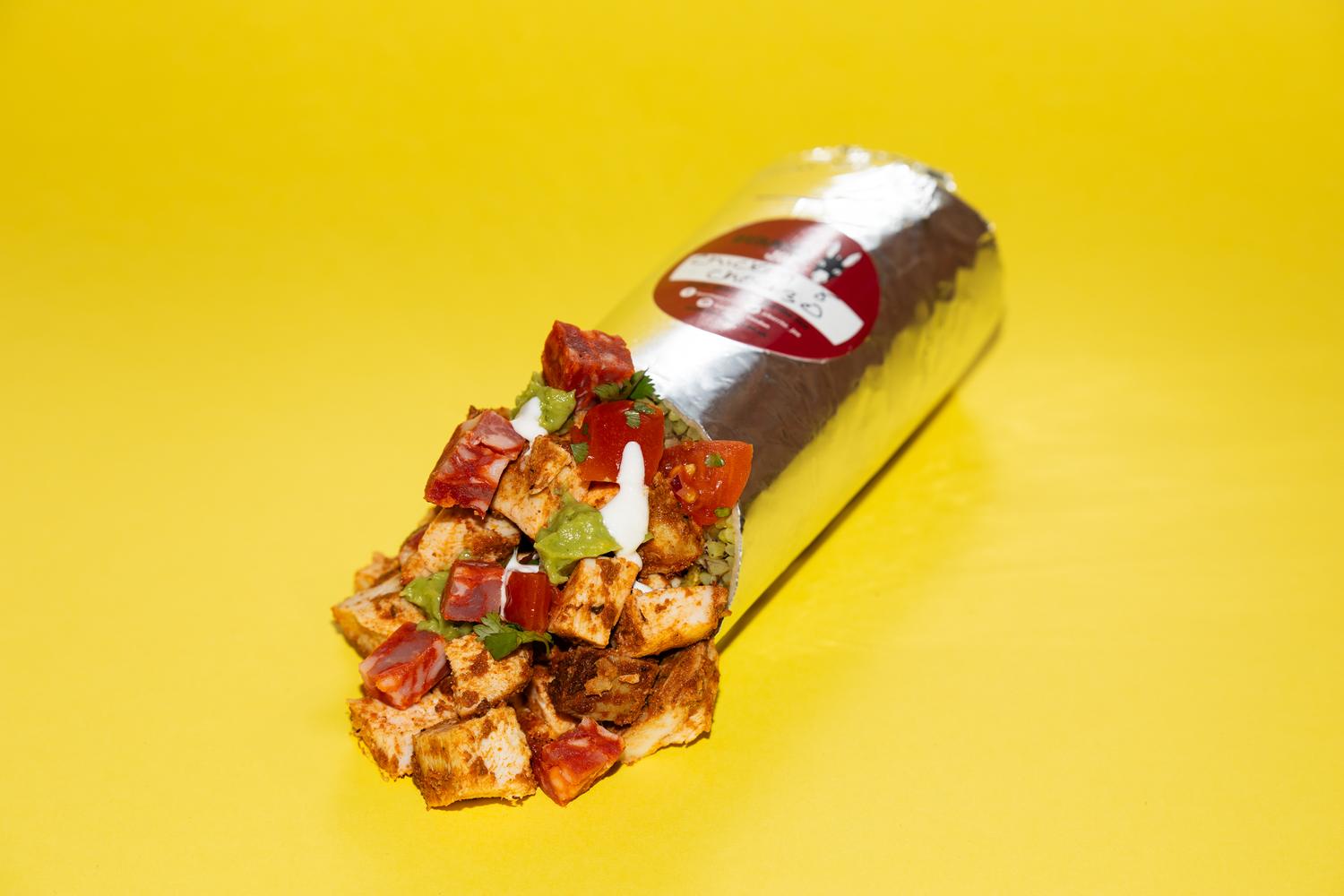 Chicken and Chorizo burrito