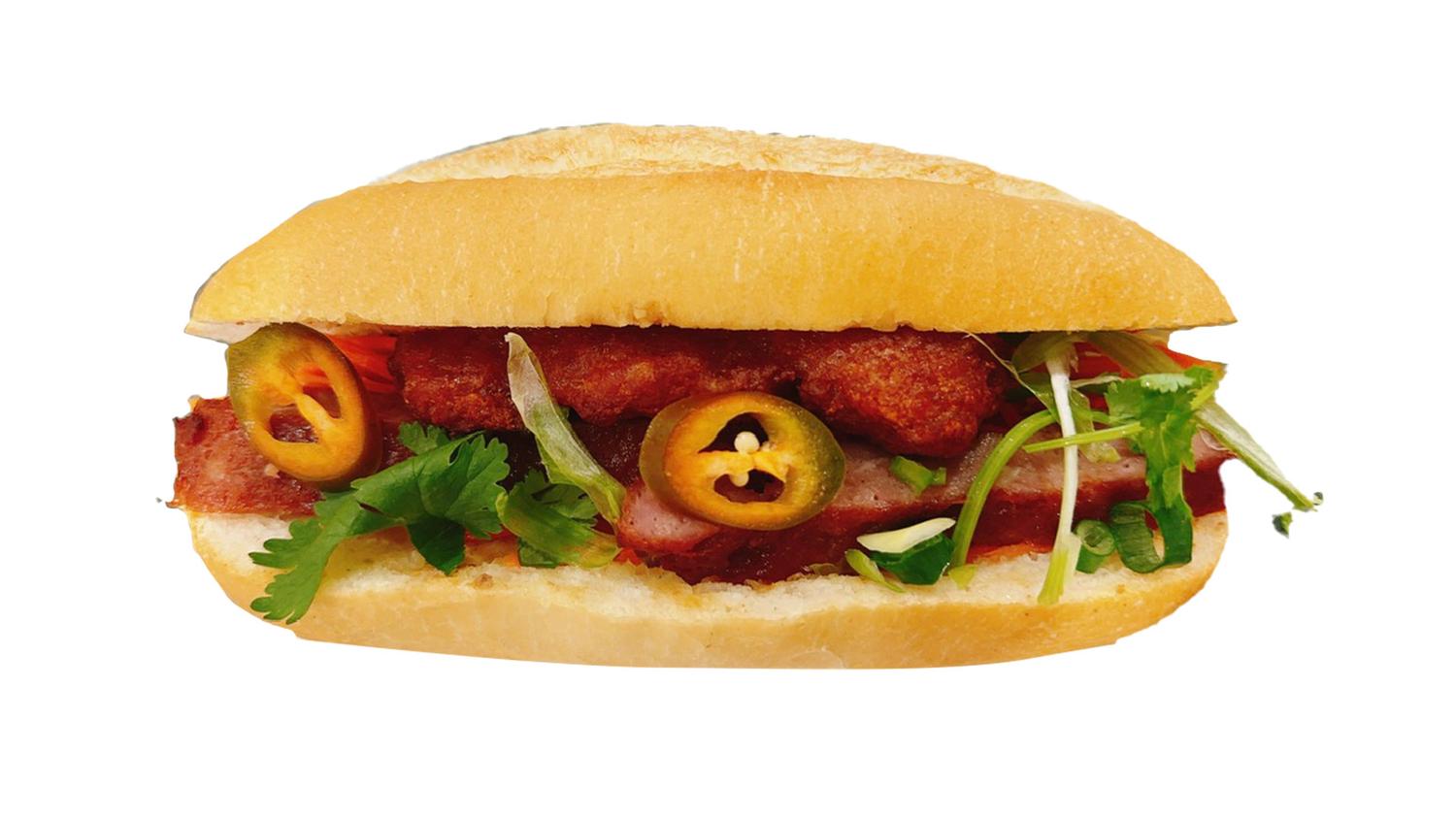 Vietnamese Baguette Grilled Pork Cake