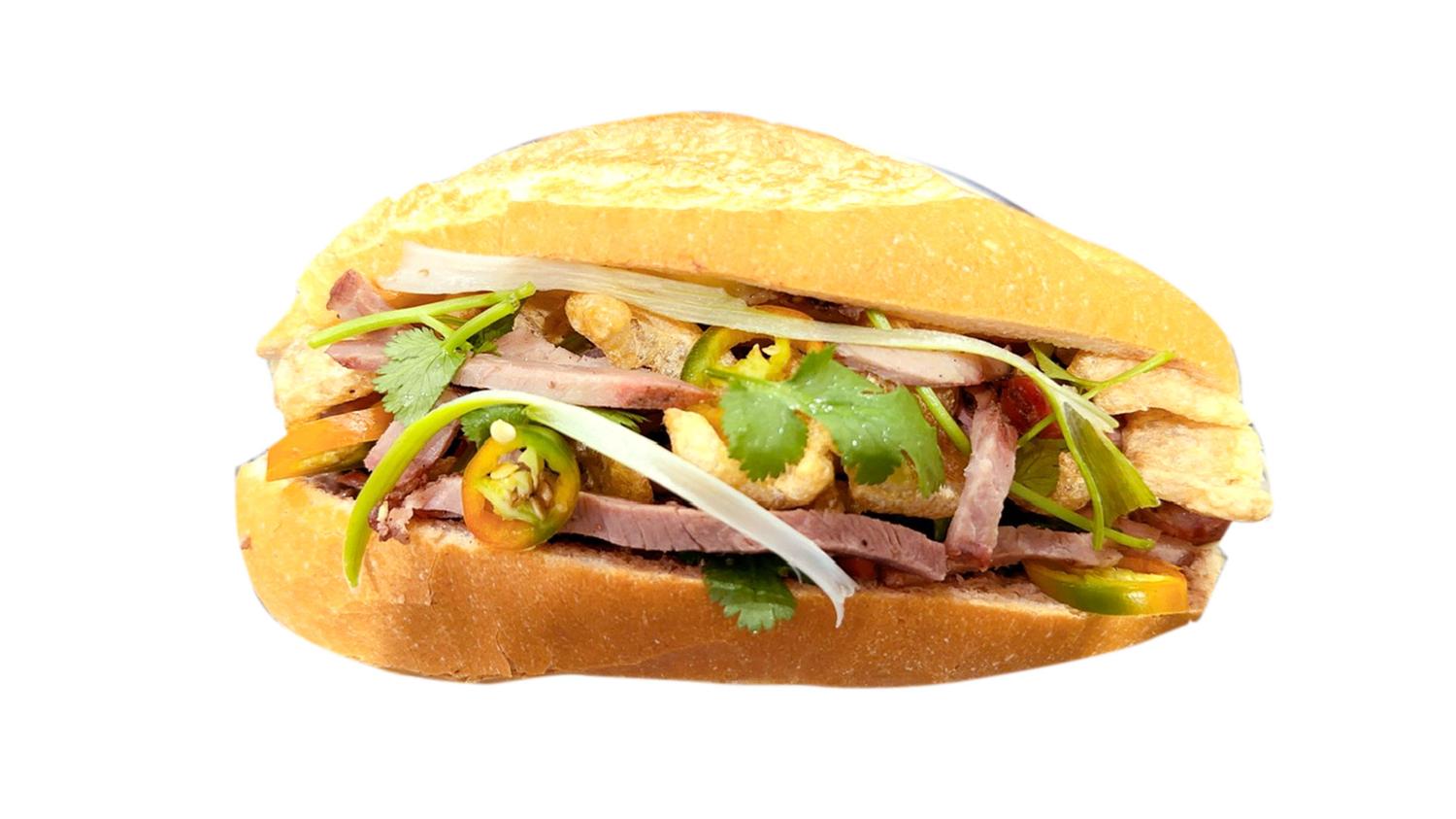 Vietnamese Baguette Roast Pork with Crackling