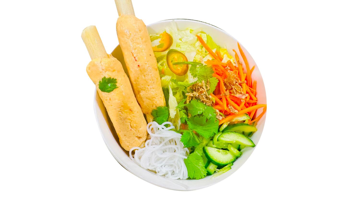 Noodle Salad Prawn Paste Sugar Cane