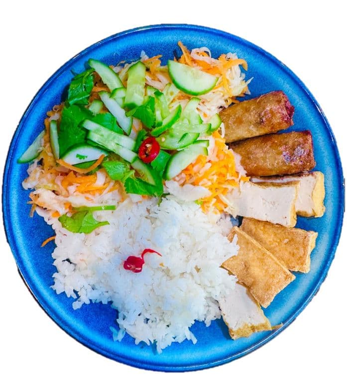 Tofu and Veg Spring Roll Rice